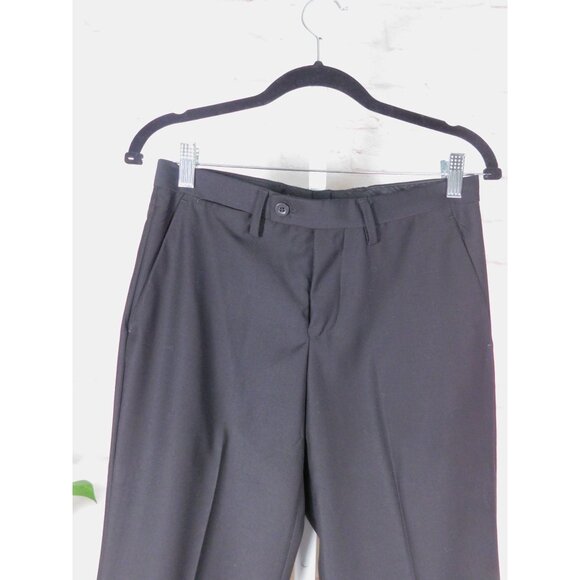 Men's Slim Black Dress Pants - Picture 2 of 12